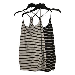 Striped Women's Tank Tops - Black and White NWOT